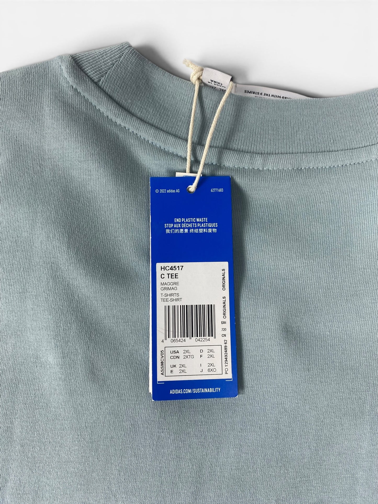 T-shirt Adidas 2XL Cielo