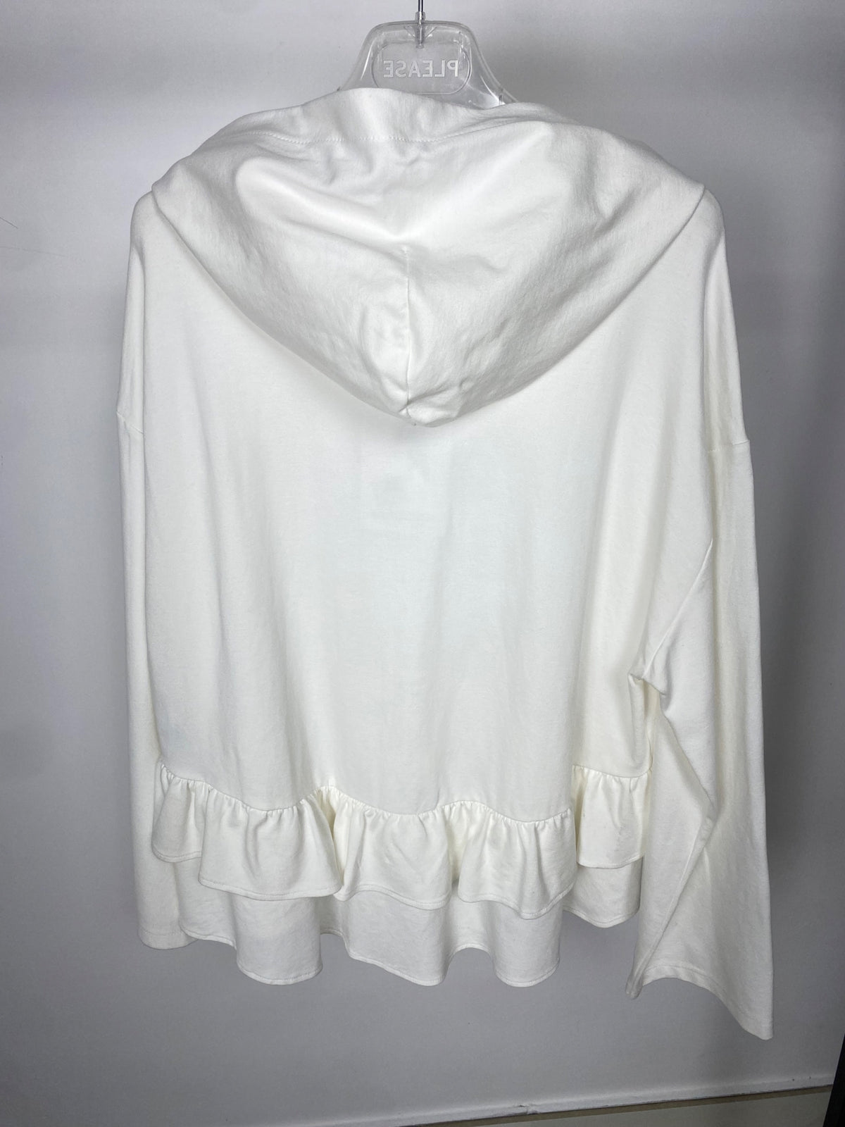 Felpa PLEASE S Bianco