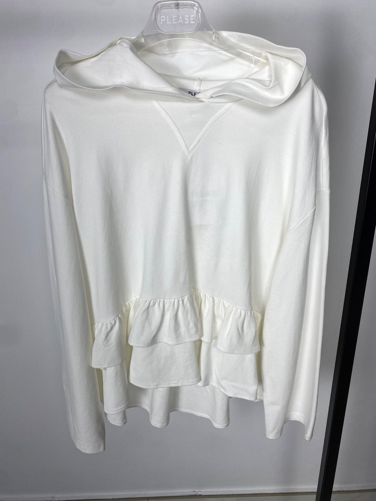 Felpa PLEASE S Bianco