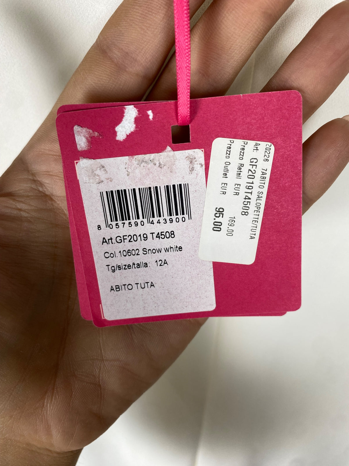 Tuta Pinko 12A Bianco