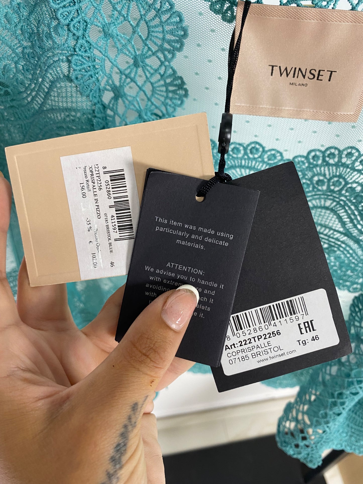 Blusa Twinset 46 Azzurro
