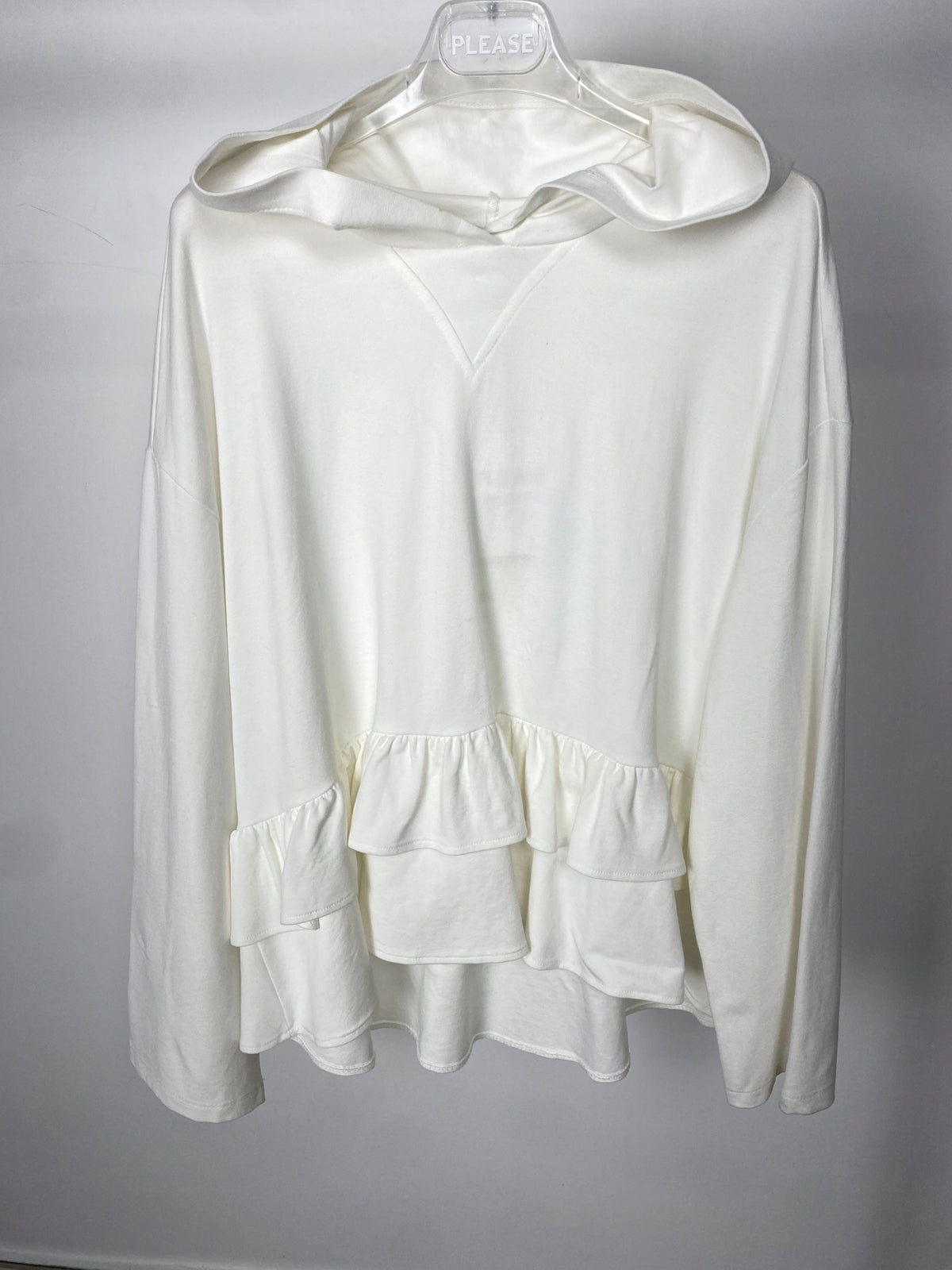 Felpa PLEASE S Bianco