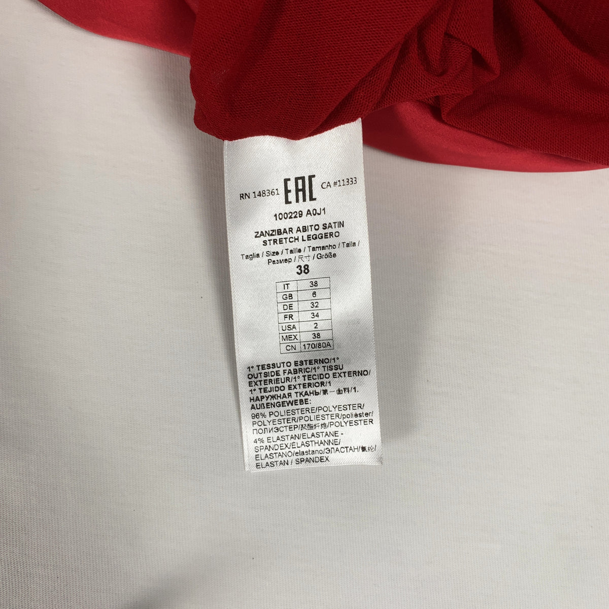 Abito Pinko 38 Rosso