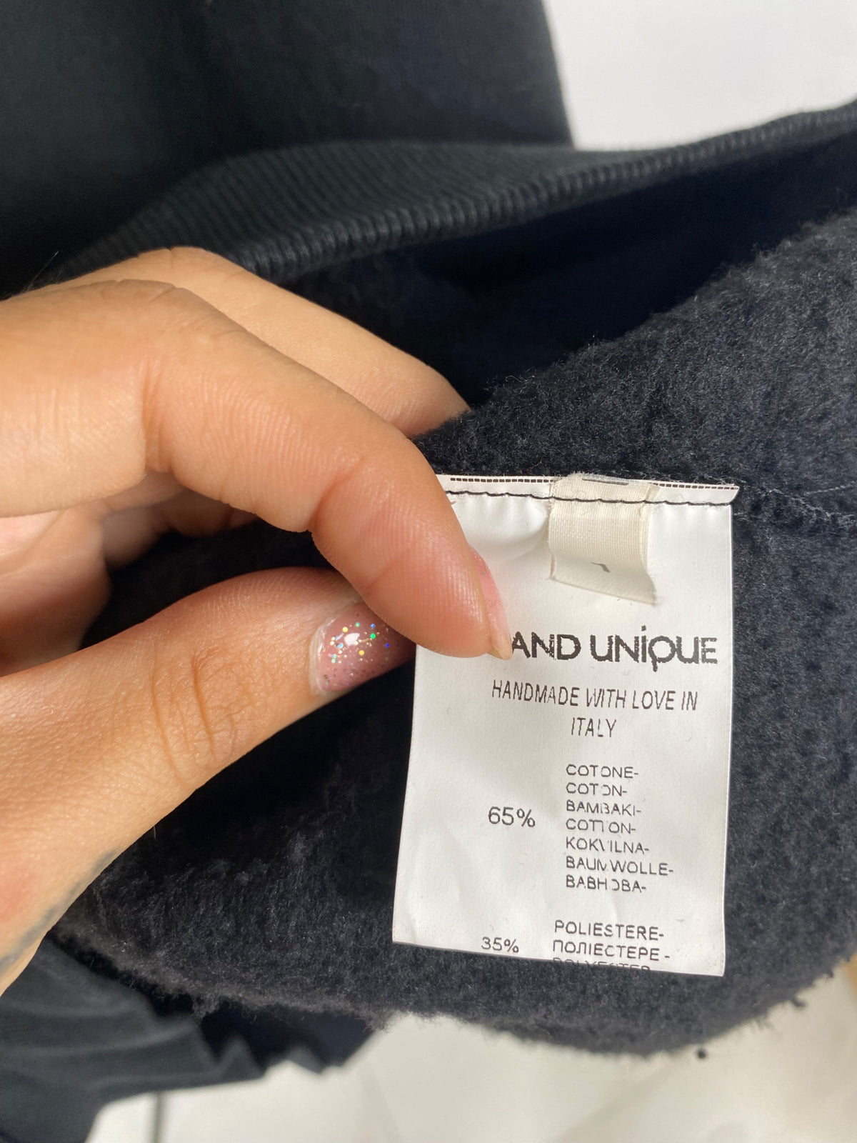 Felpa Brand unique S Nero