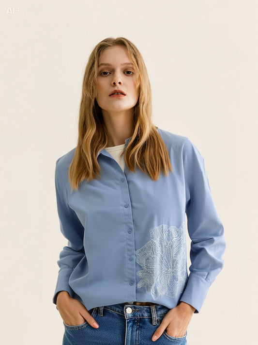 Camicia con ricamo selezione Trafori
