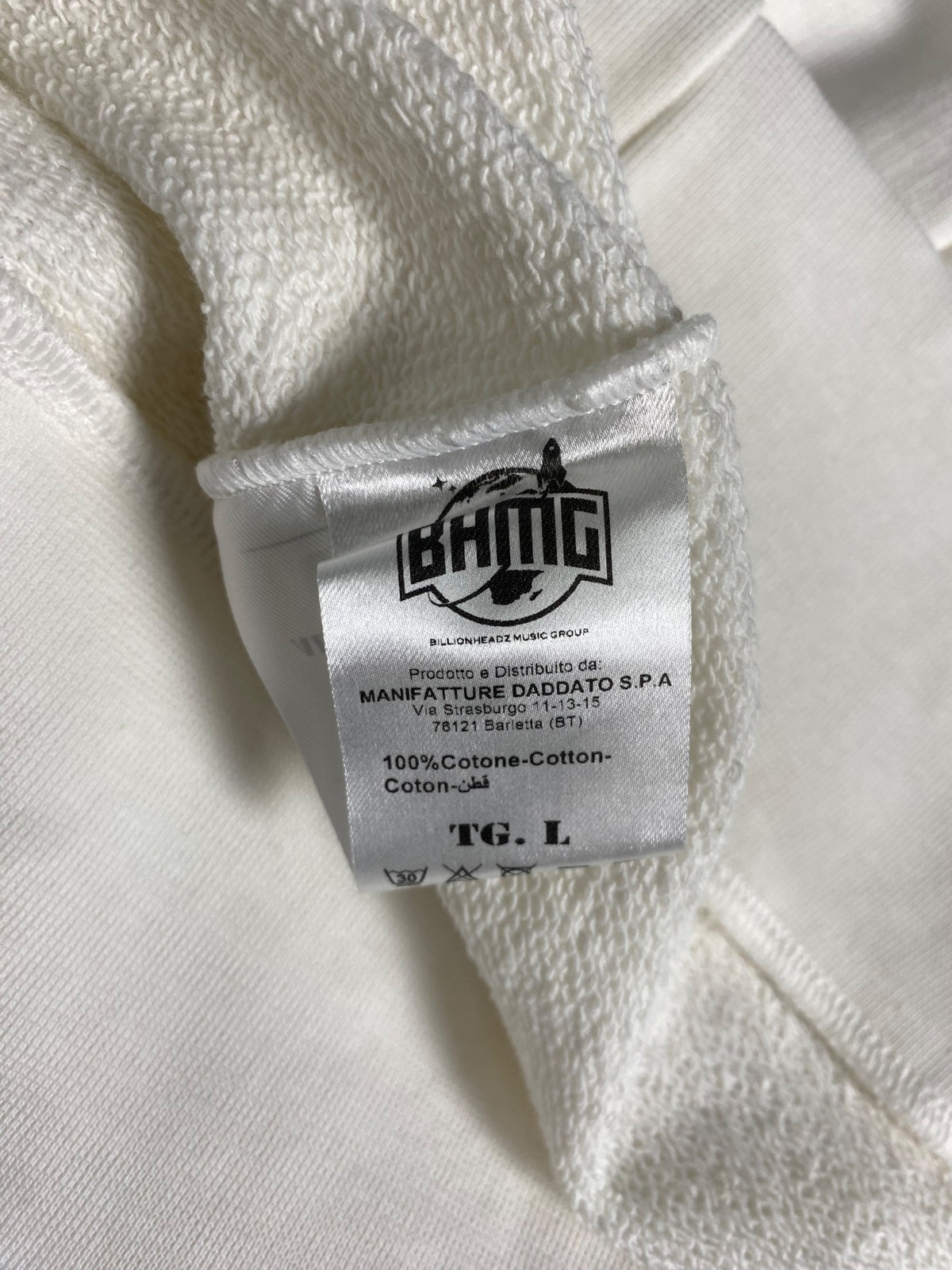 Felpa BHMG L Bianco