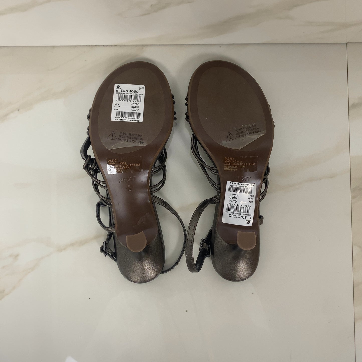 Sandali Next 37 Grigio metallizzato