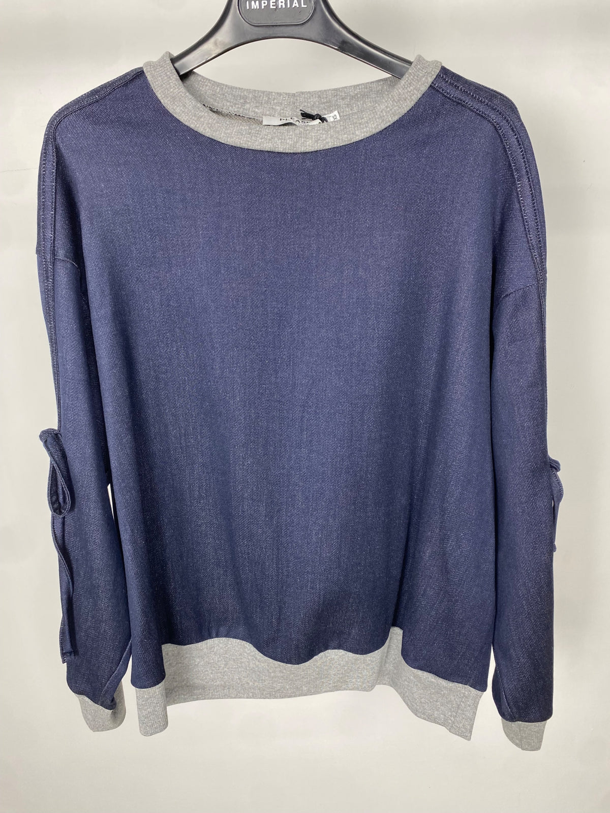 Felpa girocollo PLEASE XS Blue